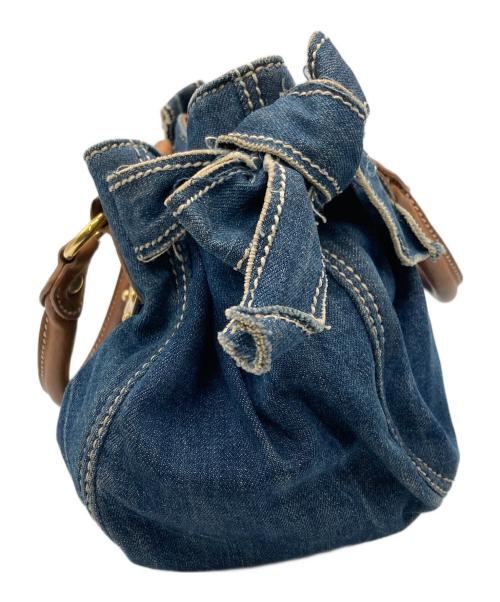 MIU MIU（ミュウミュウ）MIU MIU (ミュウミュウ) デニム 2WAYバッグ インディゴの古着・服飾アイテム