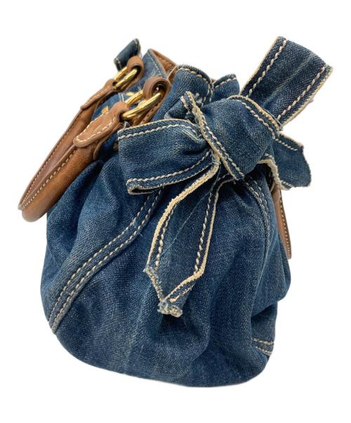 MIU MIU（ミュウミュウ）MIU MIU (ミュウミュウ) デニム 2WAYバッグ インディゴの古着・服飾アイテム