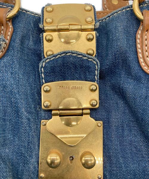MIU MIU（ミュウミュウ）MIU MIU (ミュウミュウ) デニム 2WAYバッグ インディゴの古着・服飾アイテム
