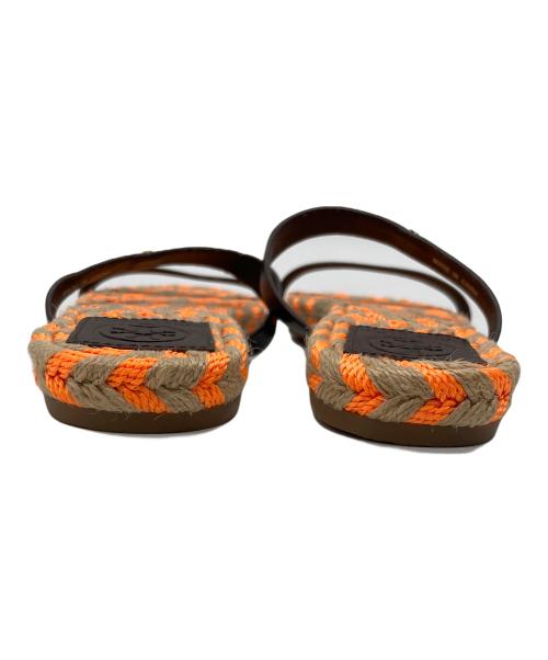 TORY BURCH（トリーバーチ）TORY BURCH (トリーバーチ) サンダル グレー×オレンジ サイズ:5の古着・服飾アイテム