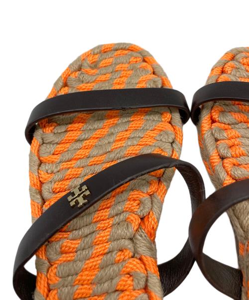 TORY BURCH（トリーバーチ）TORY BURCH (トリーバーチ) サンダル グレー×オレンジ サイズ:5の古着・服飾アイテム
