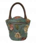 Think Bee!シンクビー!）の古着「花柄ハンドバッグ」｜スカイブルー