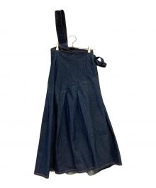 Another Edition（アナザーエディション）の古着「ワンショルダーデニムタックスカート」｜インディゴ