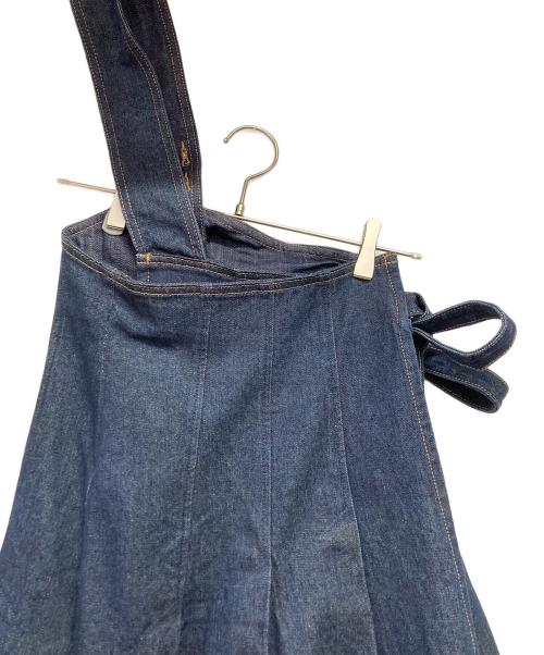 Another Edition（アナザーエディション）Another Edition (アナザーエディション) ワンショルダーデニムタックスカート インディゴ サイズ:記載なしの古着・服飾アイテム