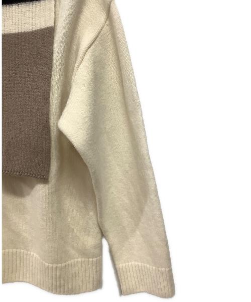 CULLNI（クルニ）CULLNI (クルニ) Turtleneck Vest Layered Knit ブラック×アイボリー サイズ:1の古着・服飾アイテム