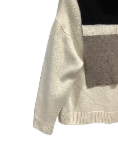 CULLNI（クルニ）CULLNI (クルニ) Turtleneck Vest Layered Knit ブラック×アイボリー サイズ:1の古着・服飾アイテム