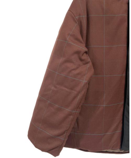 CULLNI（クルニ）CULLNI (クルニ) Window pane Check Collarless Down Jacket ブラウン サイズ:1の古着・服飾アイテム