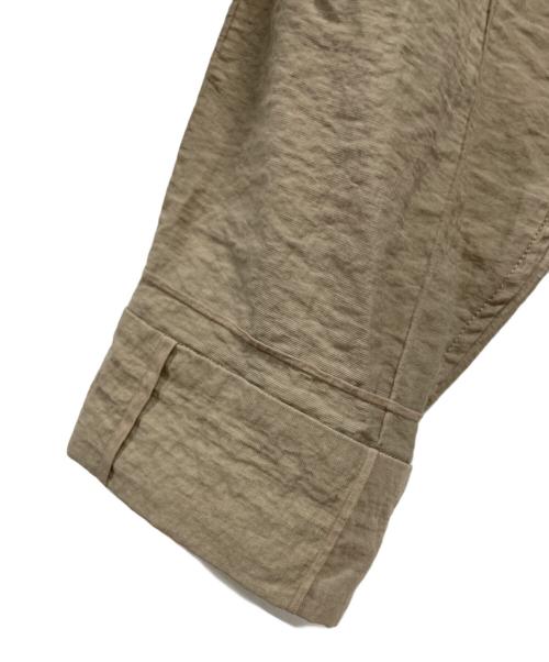 jieda（ジエダ）jieda (ジエダ) TUCK FABRIC OVERSIZED SHIRT ライトブラウン サイズ:SIZE 2の古着・服飾アイテム