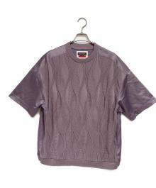 MAISON SPECIAL（メゾンスペシャル）の古着「Blister Combination Prime-Over Crew Neck T-Shirt」｜パープル