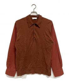 IRENISA（イレニサ）の古着「ニットシャツ」｜ブラウン