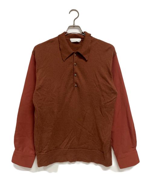 IRENISA（イレニサ）IRENISA (イレニサ) ニットシャツ ブラウン サイズ:2の古着・服飾アイテム