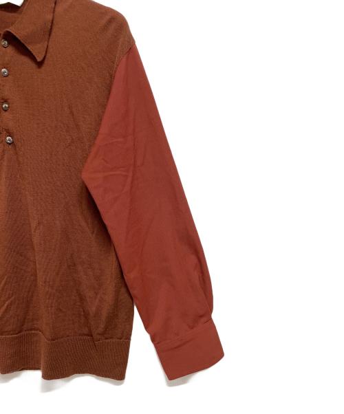 IRENISA（イレニサ）IRENISA (イレニサ) ニットシャツ ブラウン サイズ:2の古着・服飾アイテム