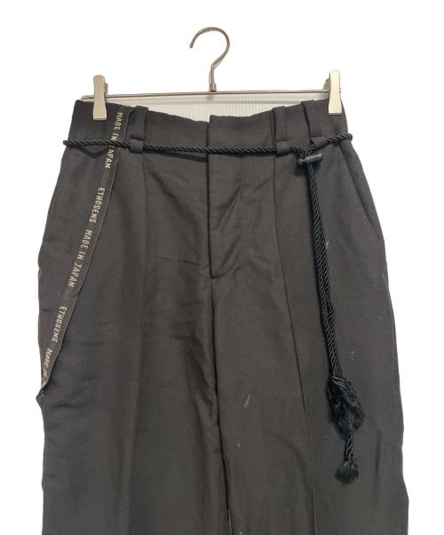 ETHOSENS（エトセンス）ETHOSENS (エトセンス) Ear name slacks ブラック サイズ:SIZE不明の古着・服飾アイテム