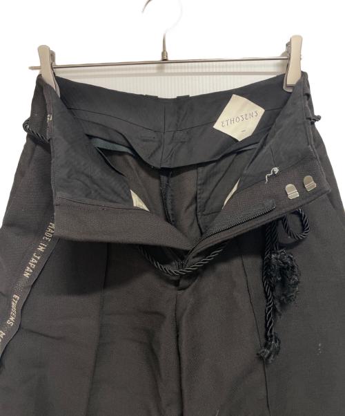 ETHOSENS（エトセンス）ETHOSENS (エトセンス) Ear name slacks ブラック サイズ:SIZE不明の古着・服飾アイテム