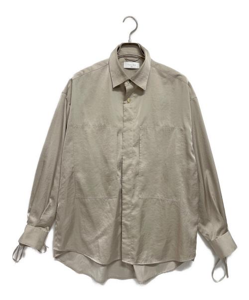 taupe（トープ）taupe (トープ) Satin Loose String Shirts BEIGE ベージュ サイズ:SIZE 2の古着・服飾アイテム