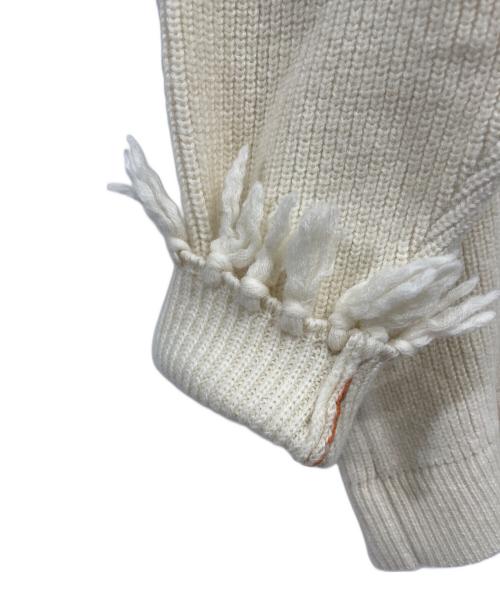 CULLNI（クルニ）CULLNI (クルニ) ハイネックニット アイボリー×ブラウン サイズ:1の古着・服飾アイテム