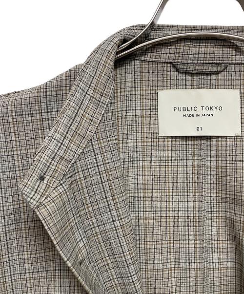 PUBLIC TOKYO（パブリックトウキョウ）PUBLIC TOKYO (パブリックトウキョウ) TWチェックオーバーシャツ グレー サイズ:1の古着・服飾アイテム