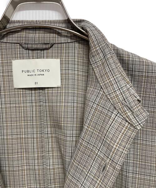 PUBLIC TOKYO（パブリックトウキョウ）PUBLIC TOKYO (パブリックトウキョウ) TWチェックオーバーシャツ グレー サイズ:1の古着・服飾アイテム