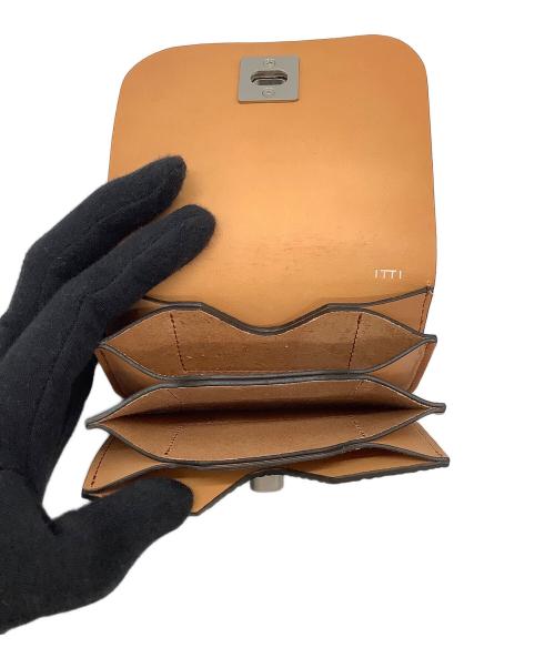 ITTI（イッチ）ITTI (イッチ) CRISTY MINI WLT POUCH グレー×ブラウンの古着・服飾アイテム