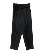 HYKEハイク）の古着「ベルテッドスラックスパンツ」｜ブラック