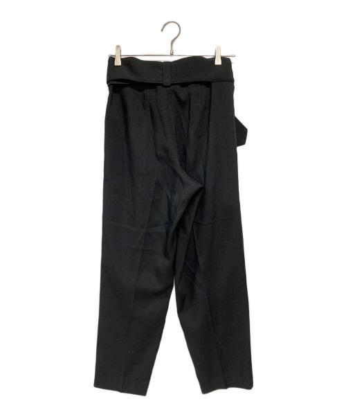 HYKE（ハイク）HYKE (ハイク) ベルテッドスラックスパンツ ブラック サイズ:1の古着・服飾アイテム