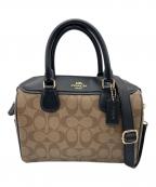 COACHコーチ）の古着「シグネチャーミニベネットサッチェル」｜ブラウン×ブラック