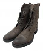 BURBERRY BLACK LABELバーバリーブラックレーベル）の古着「レースアップブーツ」｜ダークブラウン