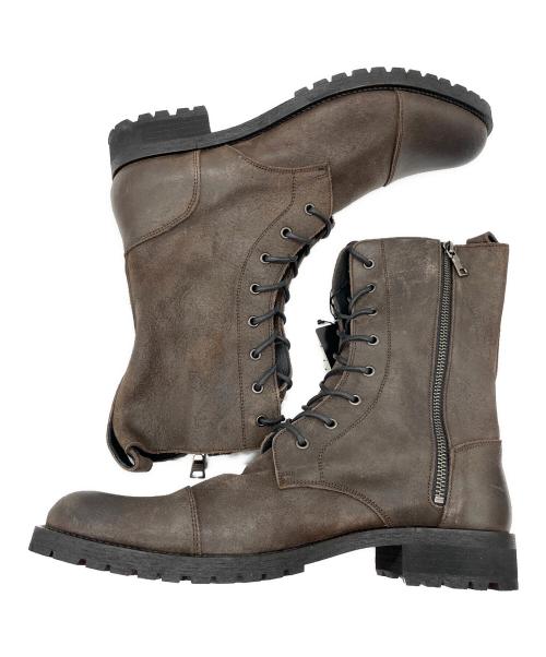 BURBERRY BLACK LABEL（バーバリーブラックレーベル）BURBERRY BLACK LABEL (バーバリーブラックレーベル) レースアップブーツ ダークブラウン サイズ:2の古着・服飾アイテム