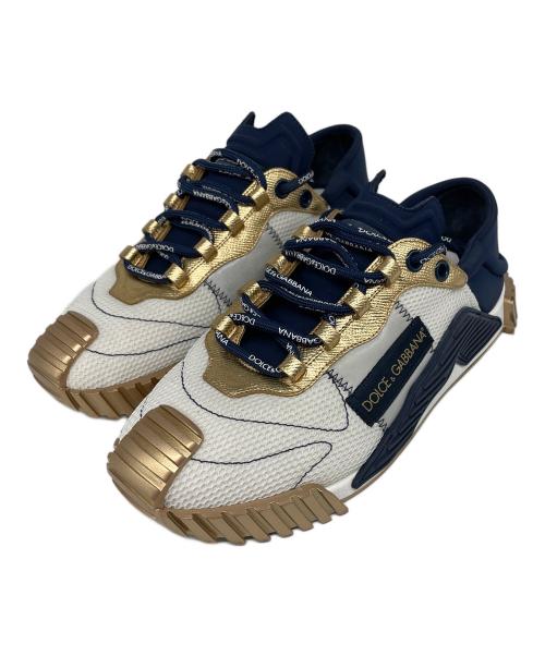 DOLCE & GABBANA（ドルチェ＆ガッバーナ）DOLCE & GABBANA (ドルチェ＆ガッバーナ) NS1 fabric sneaker／ローカットスニーカー ネイビー×ホワイト サイズ:43の古着・服飾アイテム