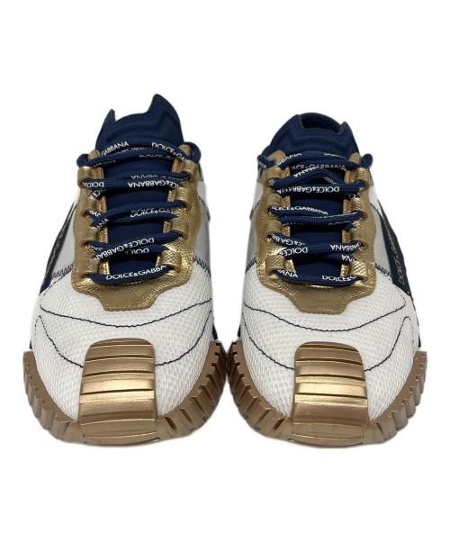 DOLCE & GABBANA（ドルチェ＆ガッバーナ）DOLCE & GABBANA (ドルチェ＆ガッバーナ) NS1 fabric sneaker／ローカットスニーカー ネイビー×ホワイト サイズ:43の古着・服飾アイテム