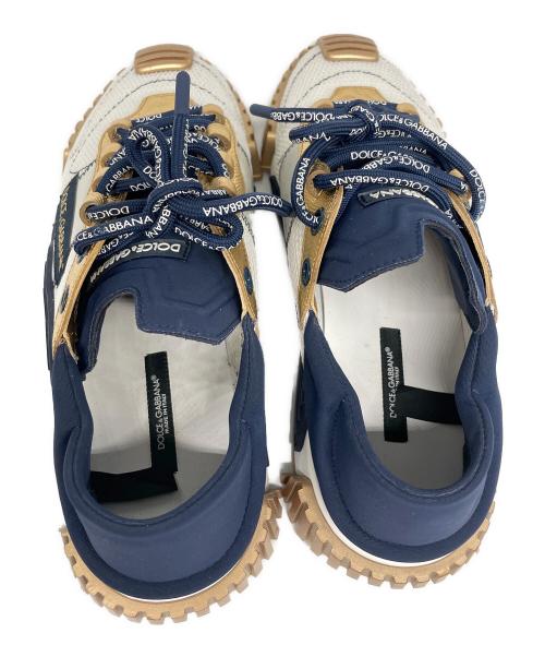 DOLCE & GABBANA（ドルチェ＆ガッバーナ）DOLCE & GABBANA (ドルチェ＆ガッバーナ) NS1 fabric sneaker／ローカットスニーカー ネイビー×ホワイト サイズ:43の古着・服飾アイテム