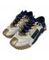 DOLCE & GABBANA（ドルチェ＆ガッバーナ）の古着「NS1 fabric sneaker／ローカットスニーカー」｜ネイビー×ホワイト
