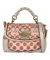COACH（コーチ）の古着「シグネチャー 2WAYショルダーバッグ」｜ピンク×オレンジ