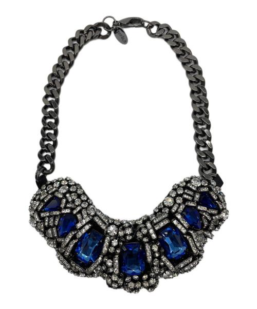 ENFOLD（エンフォルド）ENFOLD (エンフォルド) ビジュー チョーカー／ネックレス ブルーの古着・服飾アイテム