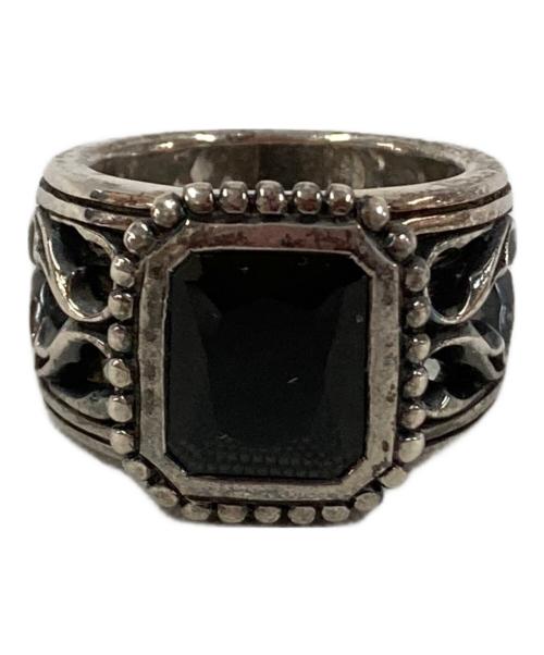 ノーブランド（ノーブランド）ノーブランド (-) シルバーリング ブラック サイズ:19号の古着・服飾アイテム