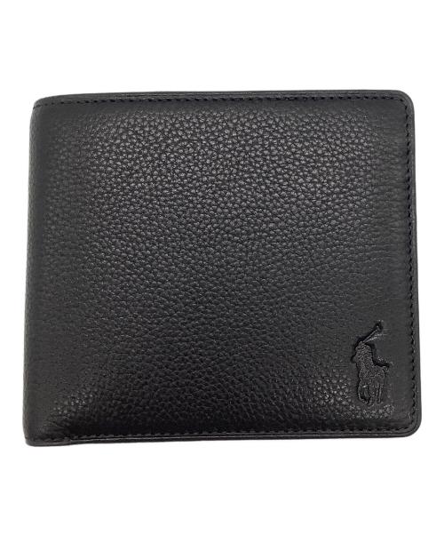 POLO RALPH LAUREN（ポロ・ラルフローレン）POLO RALPH LAUREN (ポロ・ラルフローレン) 2つ折り財布 ブラック 未使用品の古着・服飾アイテム