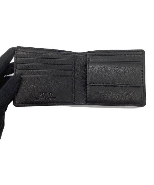 POLO RALPH LAUREN（ポロ・ラルフローレン）POLO RALPH LAUREN (ポロ・ラルフローレン) 2つ折り財布 ブラック 未使用品の古着・服飾アイテム