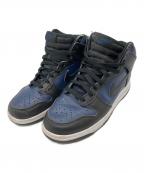 NIKEナイキ）の古着「ダンク HIGH x フラグメント／ハイカットスニーカー」｜ネイビー×ブラック