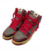 NIKEナイキ）の古着「Nike Dunk High "Red Acid Wash"」｜レッド×グレー