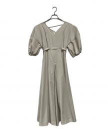 PUBLIC TOKYO（パブリックトウキョウ）の古着「カーブネックワンピース」｜ベージュ