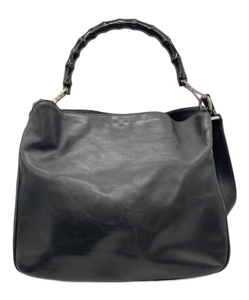 GUCCI（グッチ）GUCCI (グッチ) バンブー2WAYバッグ ブラックの古着・服飾アイテム