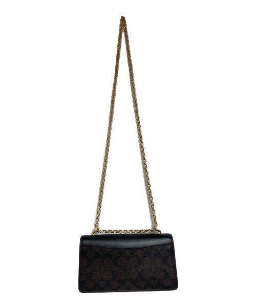 COACH（コーチ）COACH (コーチ) エライザ フラップ クロスボディ・シグネチャー キャンバス ブラックの古着・服飾アイテム