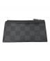 LOUIS VUITTON（ルイ ヴィトン）の古着「コインカード･ホルダー ダミエ・グラフィット」｜ブラック
