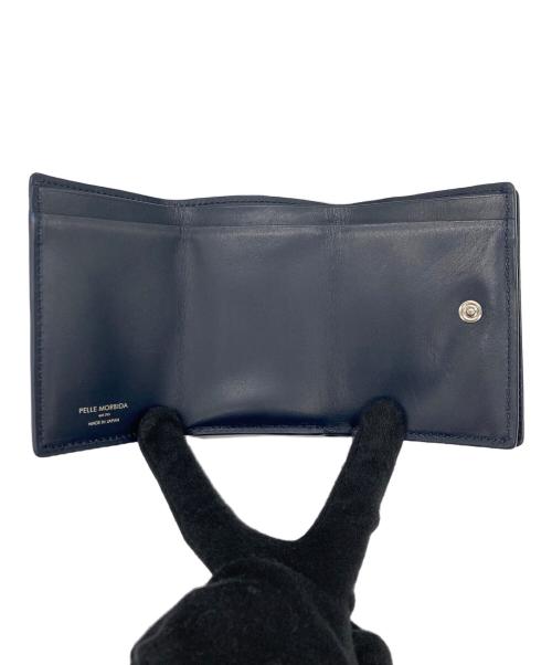 PELLE MORBIDA（ペッレモルビダ）PELLE MORBIDA (ペッレモルビダ) 3つ折り財布 ネイビーの古着・服飾アイテム