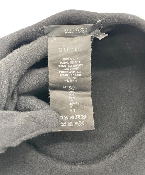 GUCCI（グッチ）GUCCI (グッチ) ベレー帽 ブラックの古着・服飾アイテム
