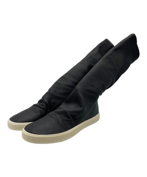 RICK OWENS（リックオウエンス）RICK OWENS (リックオウエンス) ストレッチブーツ ブラック サイズ:41の古着・服飾アイテム