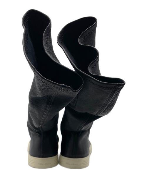 RICK OWENS（リックオウエンス）RICK OWENS (リックオウエンス) ストレッチブーツ ブラック サイズ:41の古着・服飾アイテム