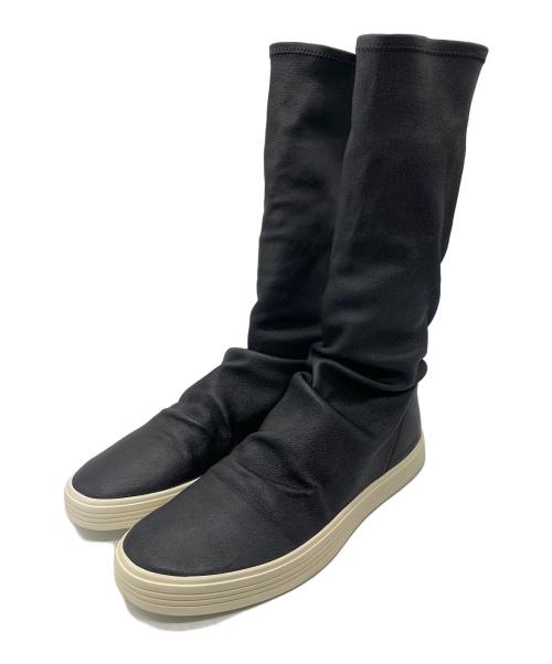 RICK OWENS（リックオウエンス）RICK OWENS (リックオウエンス) ストレッチブーツ ブラック サイズ:41の古着・服飾アイテム