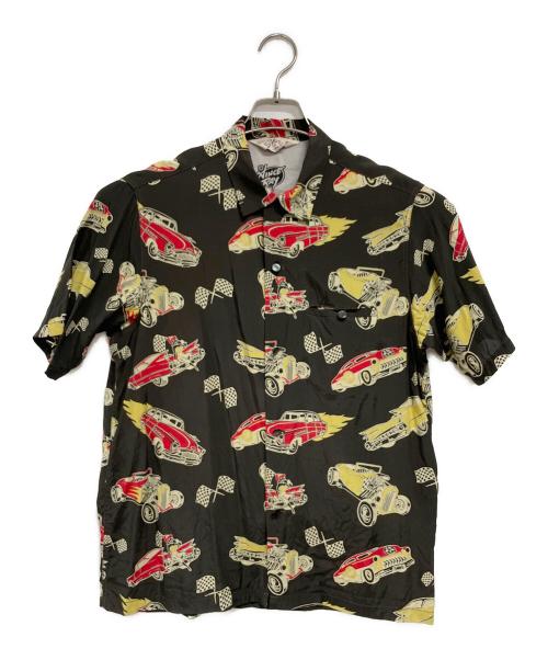 Star OF HOLLYWOOD（スターオブハリウッド）Star OF HOLLYWOOD (スターオブハリウッド) アロハシャツ ブラック サイズ:Mの古着・服飾アイテム