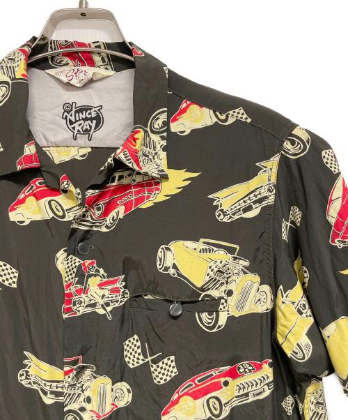 Star OF HOLLYWOOD（スターオブハリウッド）Star OF HOLLYWOOD (スターオブハリウッド) アロハシャツ ブラック サイズ:Mの古着・服飾アイテム